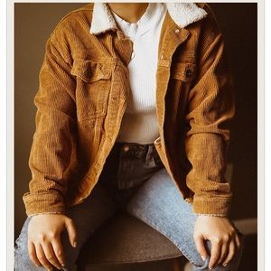 Brown Corduroy Jacket Cotton On Size 6